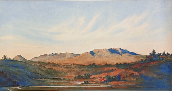 Katahdin in Fall Glory print