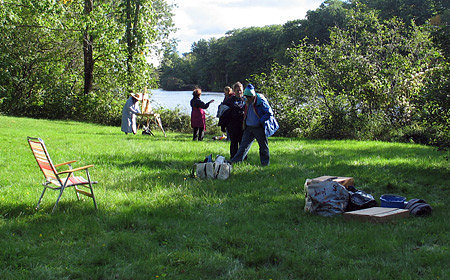 Artists Jen, Renee, Evelyn and Melinda at Lunksoos