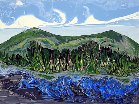 Lunksoos Mountain at Lunksoos Camp 2 by John Redick