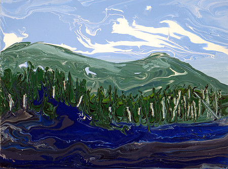 Lunksoos Mountain at Lunksoos Camp 1 by John Redick