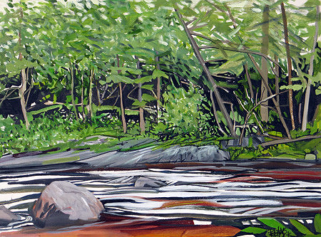 Below the Bridge at Wassataquoilk by Pam Redick