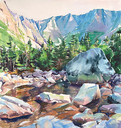 Outlet, Chimney Pond by Marsha Donahue